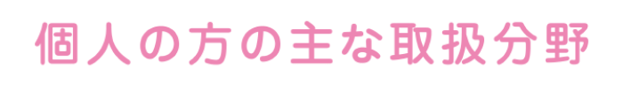 個人の方の主な取り扱い分野