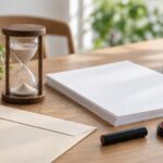 相続放棄の期限と手続きをイメージした砂時計と書類